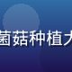 王培根，中年男性，穿着农业工作服，站在菌菇种植大棚内，背后是整齐排列的出菇架，经验丰富